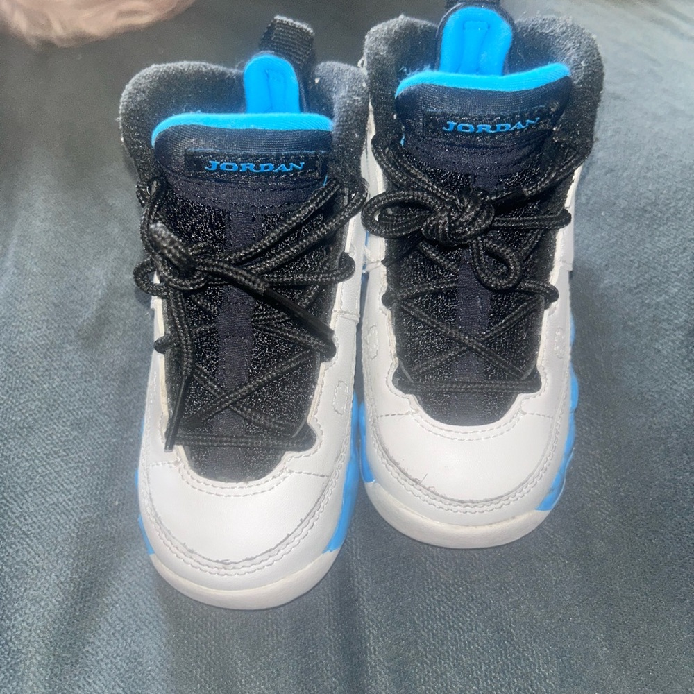 Jordan Kids' White and Blue Sneakers